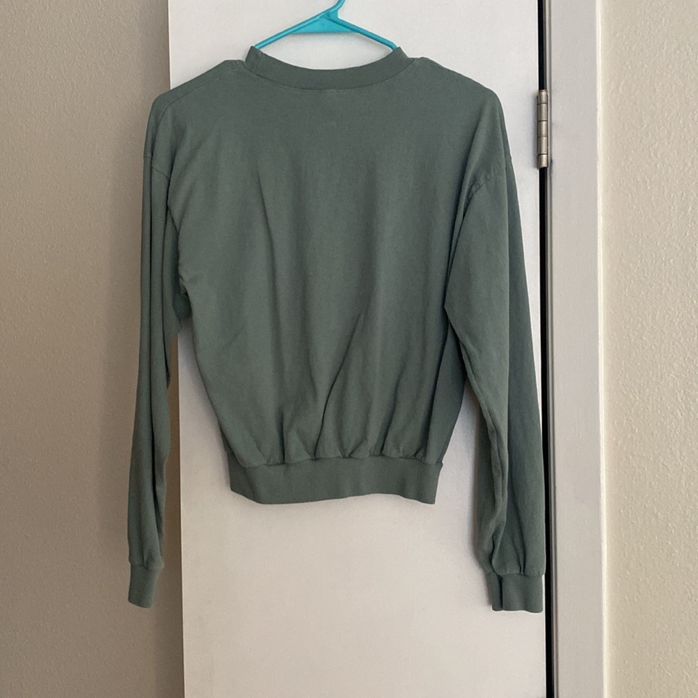 Los Angeles Apparel long sleeve garment dyed cropped mockneck - Picture 4 of 5